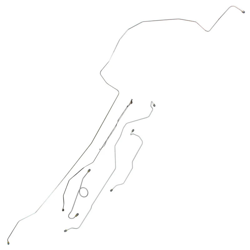 Brake Line Kit Single Exhaust Power Drum Steel (6) 64-66