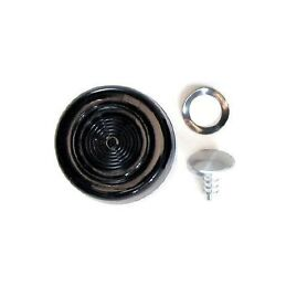 Button & rivet window crank black 68-73