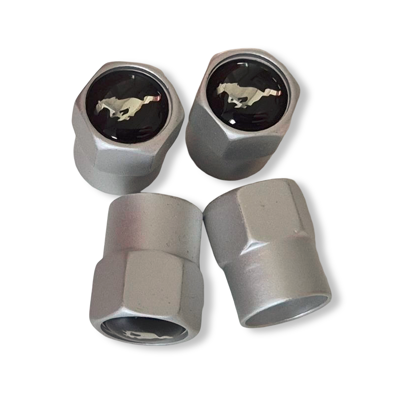 Tapones de válvula con caballo Ford Mustang, 4uds. 64-73 Tapones de válvula con caballo Ford Mustang, 4uds. 64-73