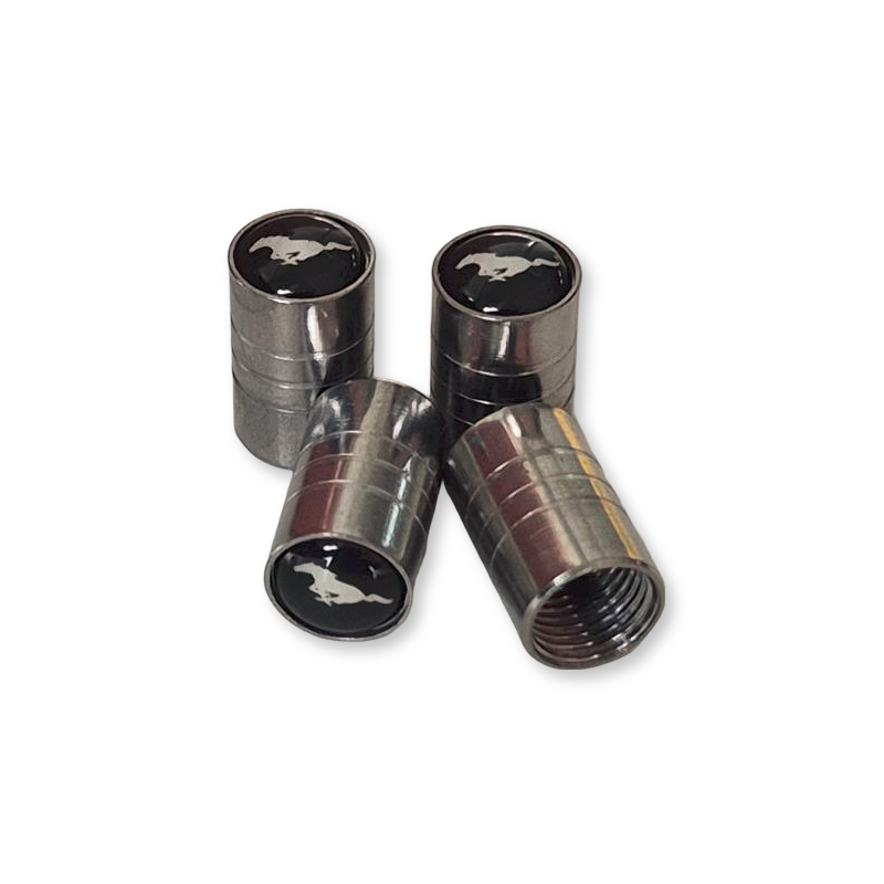 Tapones de válvula con caballo Ford Mustang, 4uds. 64-73 Tapones de válvula con caballo Ford Mustang, 4uds. 64-73