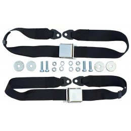 Seat belts black (pair) 65-73