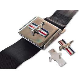 Cinture di sicurezza, coppia, nere +cavallo 64-73