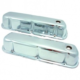 Chromowane pokrywy zaworów, Small Block para 64-73