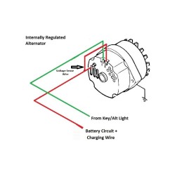 Alternatore Ford 100A, regler integrato 65-73