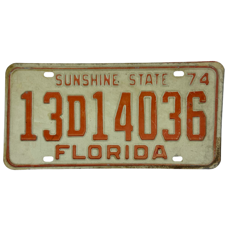 Florida license plate Florida license plate