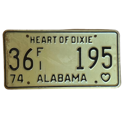 Alabama license plate