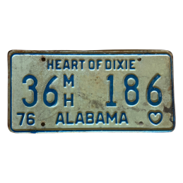 Alabama license plate