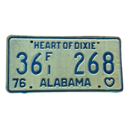 Alabama license plate