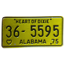 Alabama license plate