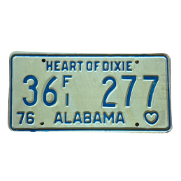 Alabama license plate