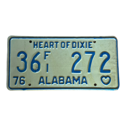 Alabama license plate