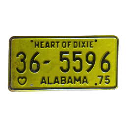Alabama license plate