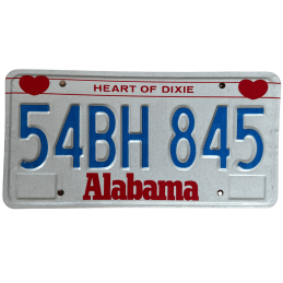 Tablica rejestracyjna Alabama