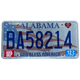 Tablica rejestracyjna Alabama