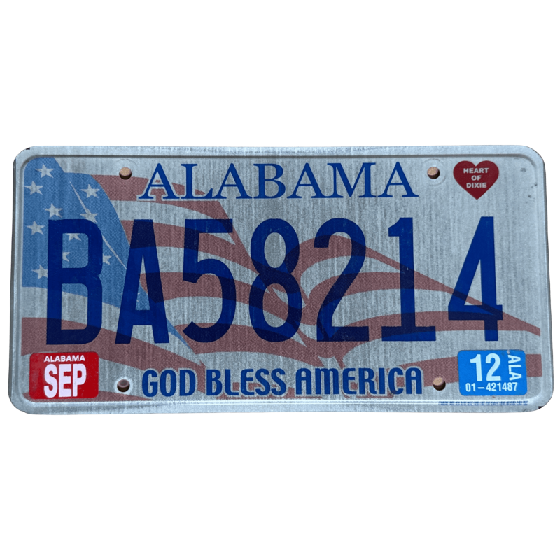 Tablica rejestracyjna Alabama