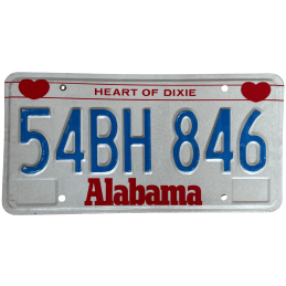 Tablica rejestracyjna Alabama