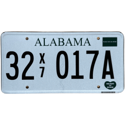 Tablica rejestracyjna Alabama