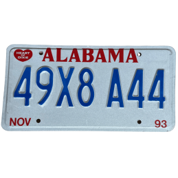 Tablica rejestracyjna Alabama