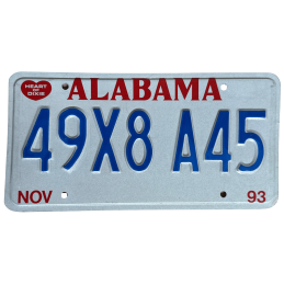 Tablica rejestracyjna Alabama