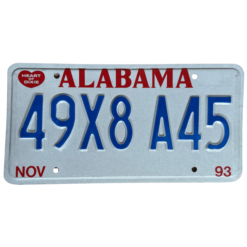 Tablica rejestracyjna Alabama