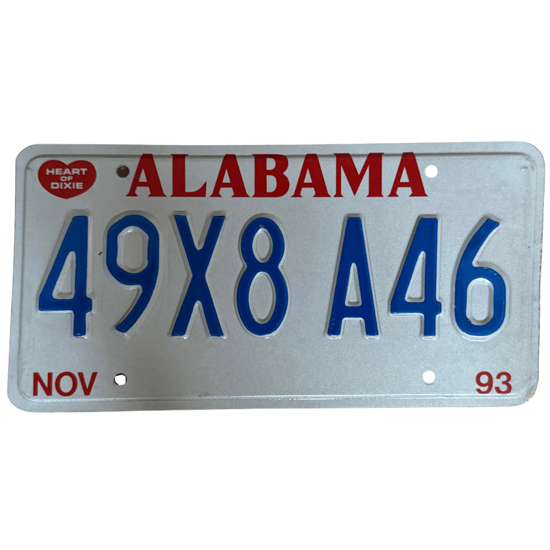Tablica rejestracyjna Alabama