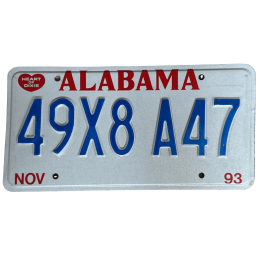 Tablica rejestracyjna Alabama