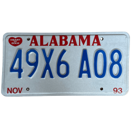 Tablica rejestracyjna Alabama