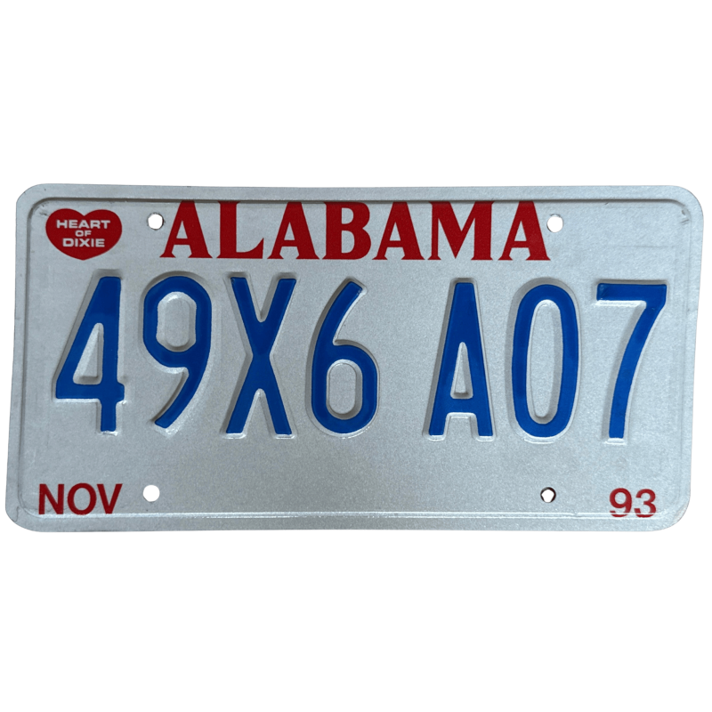 Tablica rejestracyjna Alabama