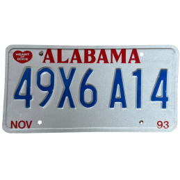 Tablica rejestracyjna Alabama