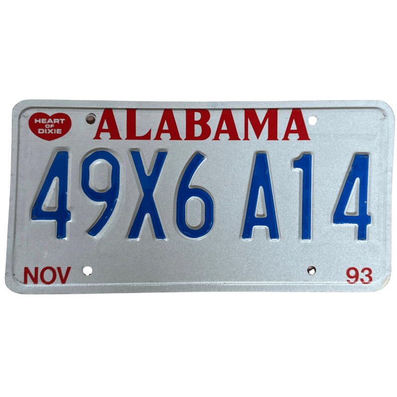 Tablica rejestracyjna Alabama