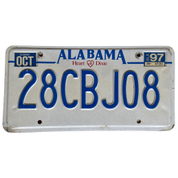 Tablica rejestracyjna Alabama