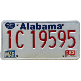 Tablica rejestracyjna Alabama