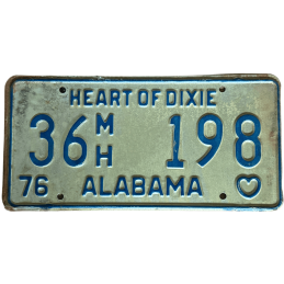 Tablica rejestracyjna Alabama