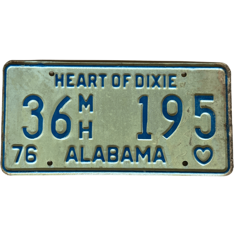 Placa de Alabama Placa de Alabama