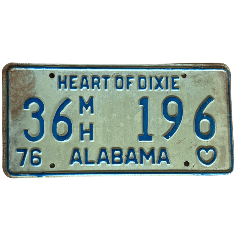 Alabama license plate