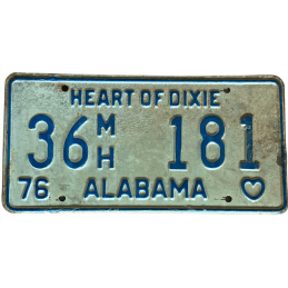 Tablica rejestracyjna Alabama