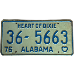 Tablica rejestracyjna Alabama