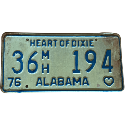 Tablica rejestracyjna Alabama