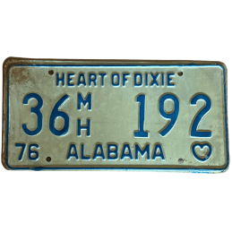 Tablica rejestracyjna Alabama