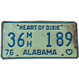 Tablica rejestracyjna Alabama