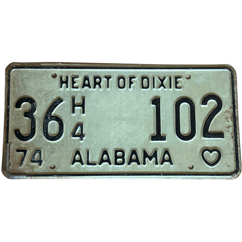 Alabama license plate
