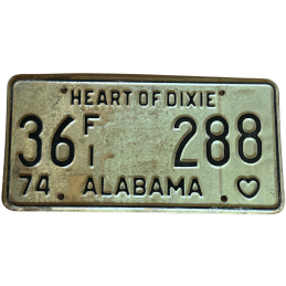 Tablica rejestracyjna Alabama