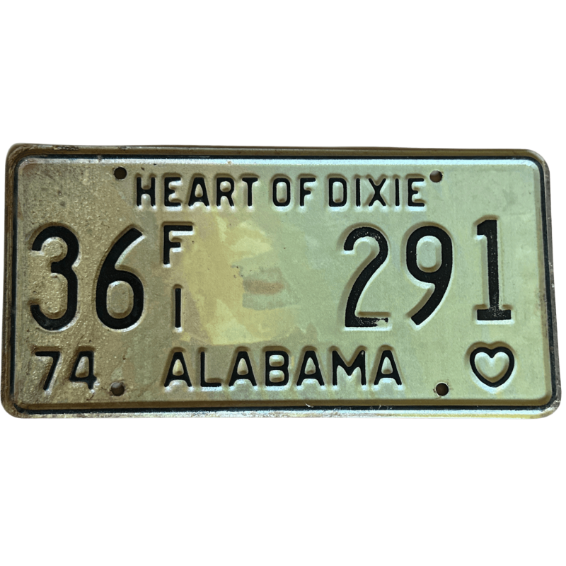 Alabama license plate Alabama license plate