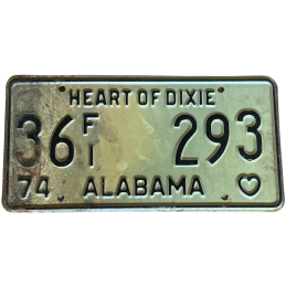 Tablica rejestracyjna Alabama