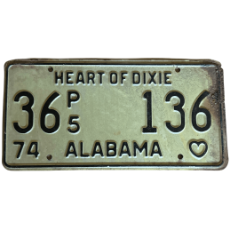 Tablica rejestracyjna Alabama