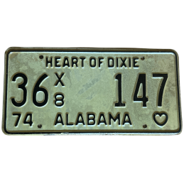 Tablica rejestracyjna Alabama