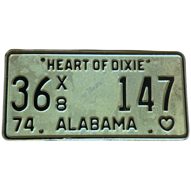 Alabama license plate