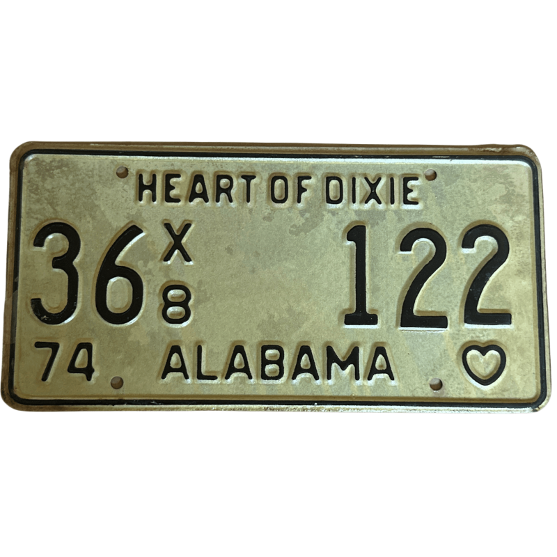 Alabama -Nummernschild Alabama -Nummernschild