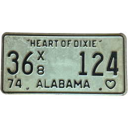 Tablica rejestracyjna Alabama