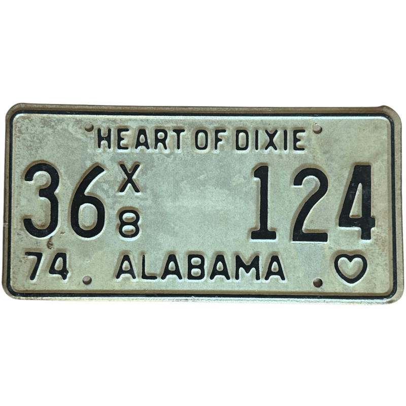 Alabama license plate